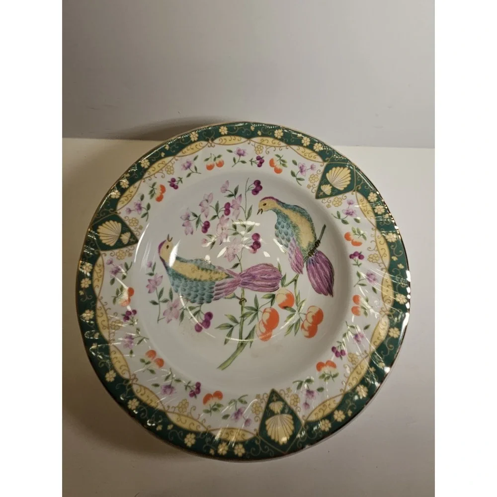 4 American Atelier Paradise Two Birds 5816 Porcelain 8 1/2